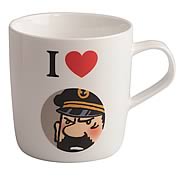 Adventures of Tintin I Love Captain Haddock White Mug